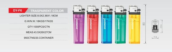 Настраиваемый Dongyi Flint Gas Lighter Dy-F6 Наполнительный и настройка Dongyi