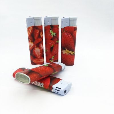 Повторяемый красочный пластиковый фруктовый зажигалка с функцией защиты детей