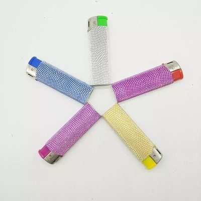 Импорт прямых заправки сигаретный электрический зажигалка с бриллиантовой наклейкой Dy-007
