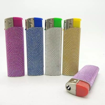 Импорт прямых заправки сигаретный электрический зажигалка с бриллиантовой наклейкой Dy-007