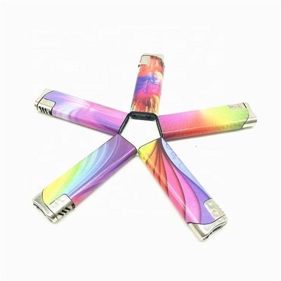 Пластмассовый фонарик на заказ Красочный подарок Сигаретный зажигалка Повторяемая электрическая зажигалка