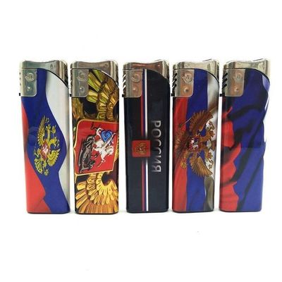 Пластмассовый фонарик на заказ Красочный подарок Сигаретный зажигалка Повторяемая электрическая зажигалка