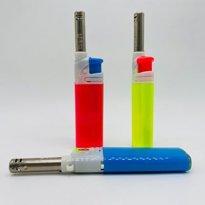 Логотип клиента Заполняемая электрическая зажигалка Бутановый газовый факел Огонь охлаждающий ISO 9994 Специальный свеча BBQ зажигалка