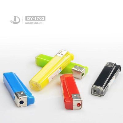8.1*2.24*8.1CM настраиваемый Dy-1703 Пять цветов уникальный пластиковый зажигалка