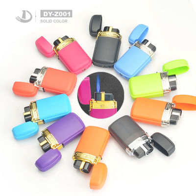 Пластиковые ветроустойчивые зажигалки Dy-Z001 с многоцветными и 7,38*3,8*1,97 см размерами