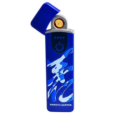 Заполняемая USB зарядка ветроустойчивый электронный отпечаток пальца лучевой зажигалки DY-USB01